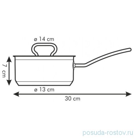 Ковш 14 см с крышкой 1 л &quot;Tescoma /HOME PROFI&quot;  / 141593