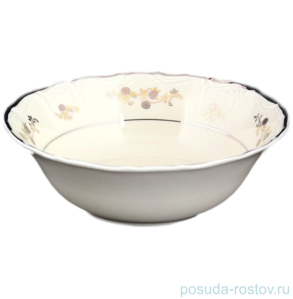 Салатник 19 см 1 шт "Мария-Луиза /Платиновый цветок /СК" / 112986