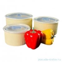 Набор салатников 3 шт с крышками (подарочная упаковка) / 367597