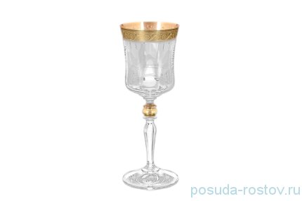 Бокал для белого вина 180 мл 1 шт &quot;Грейс /Золотой цветочный кант&quot; / 277641