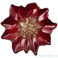 Блюдо 20 х 20 см &quot;Poinsettia red gold&quot; / 226078