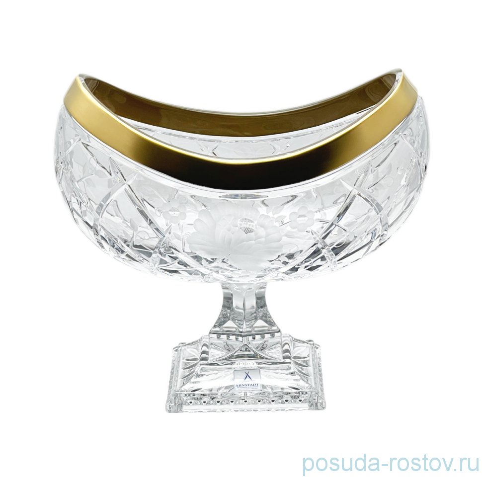 Фруктовница 26 см н/н Ладья "Роза /Золотой кант" / 233247