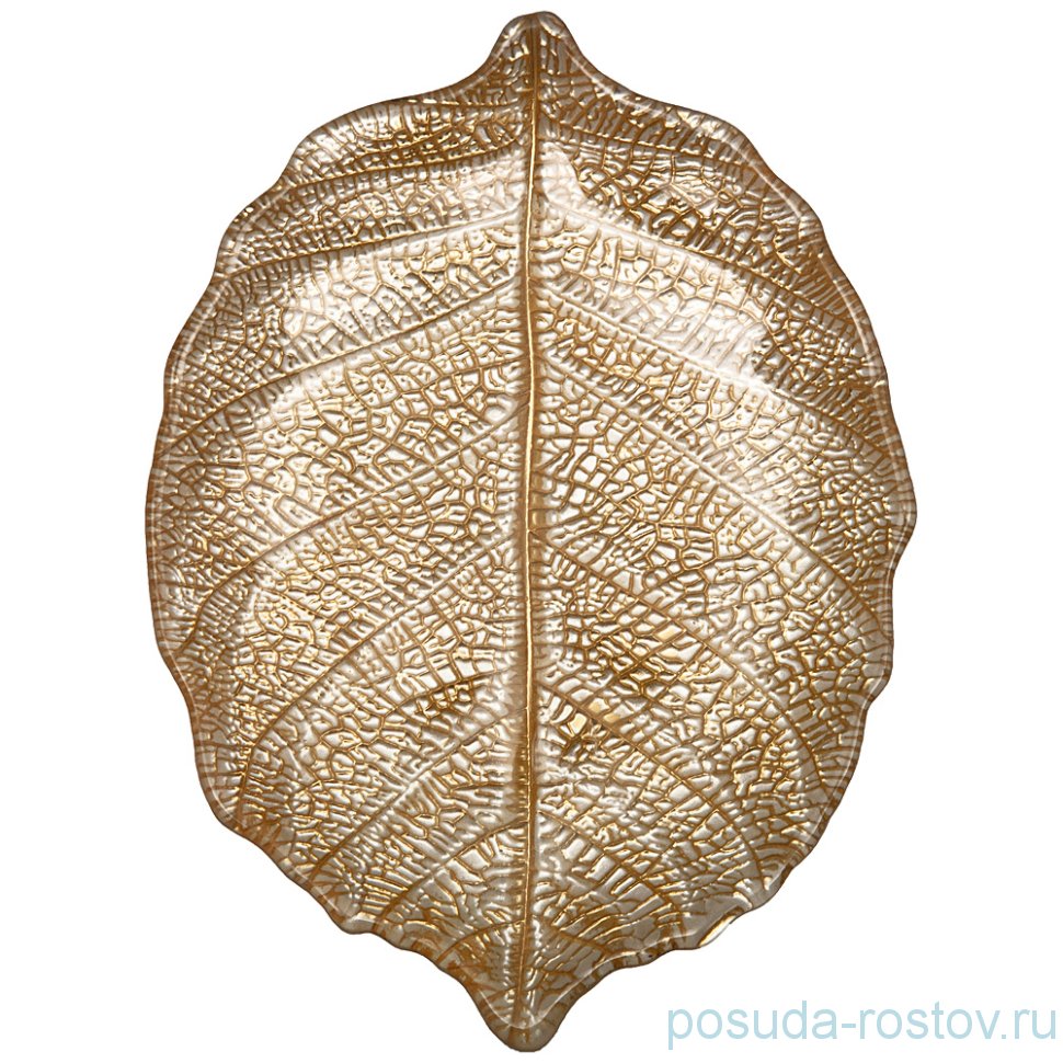 Блюдо 21 см Лист "Leaf gold" (24шт.) / 226059