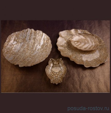 Блюдо 21 см Лист &quot;Leaf gold&quot; (24шт.) / 226059
