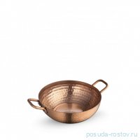 Сковородка 14 x 5 см глубокая круглая мини с 2-мя ручками для подачи &quot;Hammered&quot;  / 370330