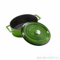 Кастрюля 27 см с крышкой овальная &quot;Lava /Majolica Green&quot; / 336055
