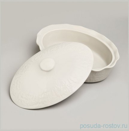 Форма для запекания 33 х 24 х 8/13 см с крышкой овальная 2 л &quot;Beige&quot;  / 377618