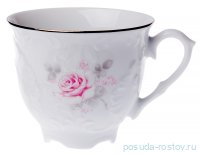 Кофейная чашка 170 мл &quot;Рококо /Серая роза /платина&quot; / 125290