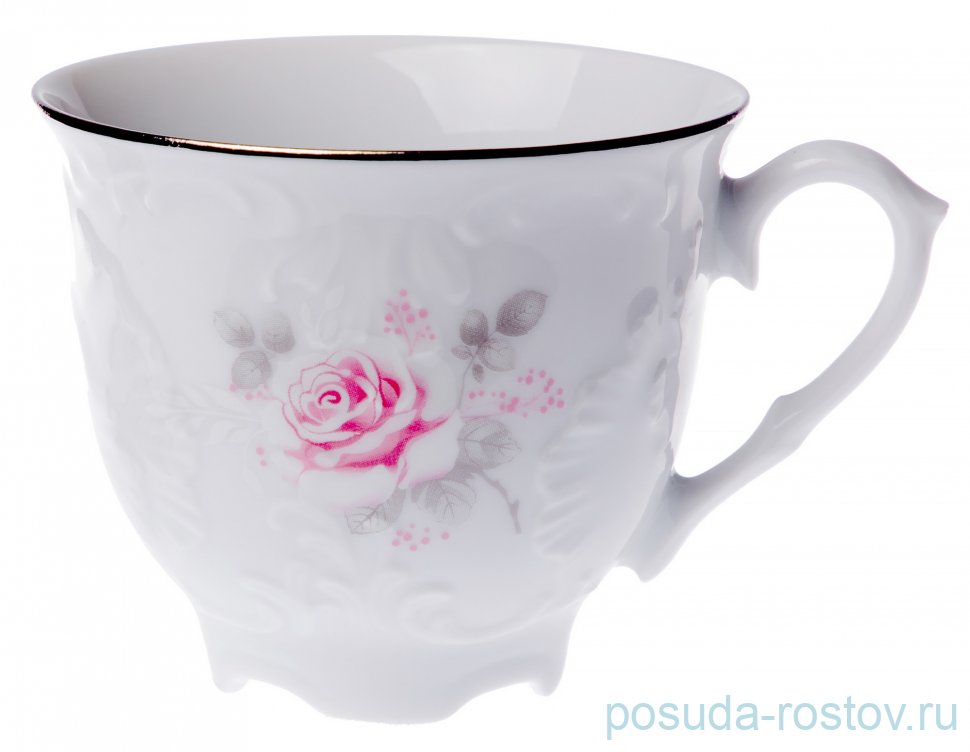 Кофейная чашка 170 мл "Рококо /Серая роза /платина" / 125290