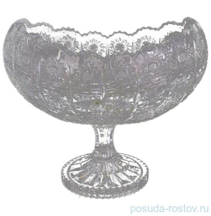 Ваза для конфет 20 см Ладья н/н &quot;S.Crystal /Хрусталь резной&quot; / 060353