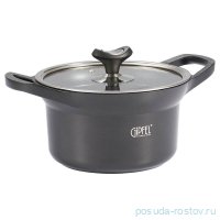 Кастрюля 24 см со стеклянной крышкой 4,5 л &quot;Azul black&quot; / 340990