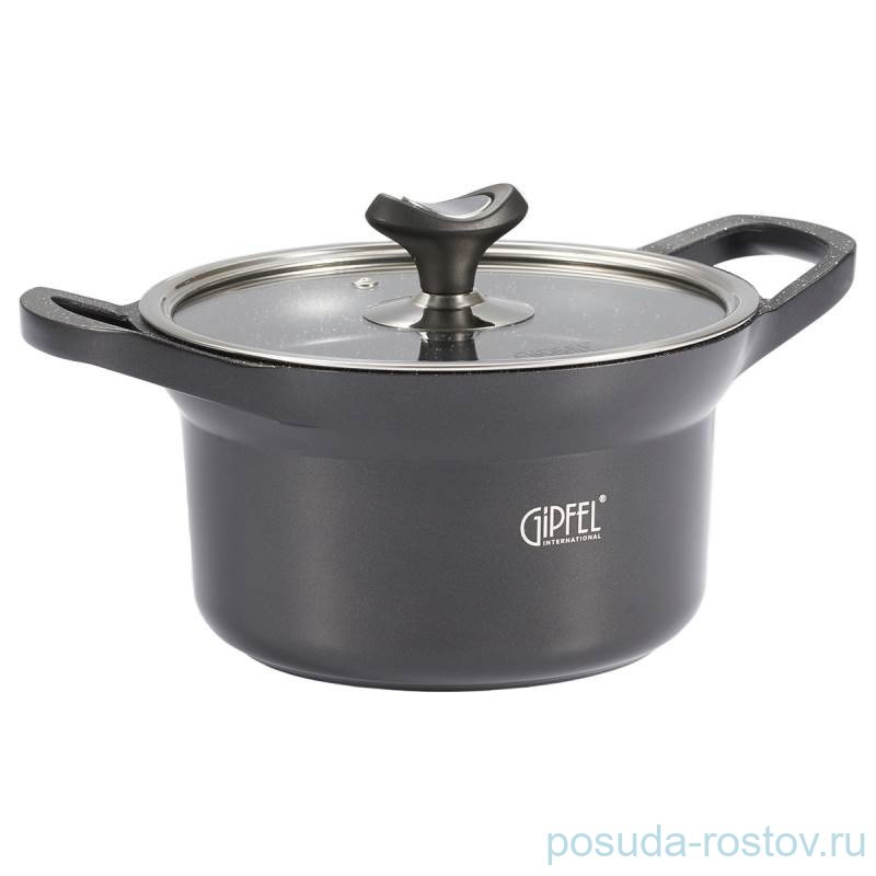 Кастрюля 24 см со стеклянной крышкой 4,5 л "Azul black" / 340990