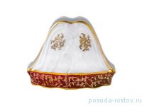 Салфетница &quot;Рококо /Красная /Золотые листики&quot; / 203941