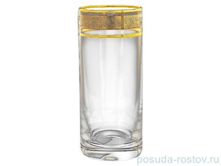 Стаканы для воды 300 мл 6 шт &quot;Гольф /Цветочный узор на платине&quot; / 018164