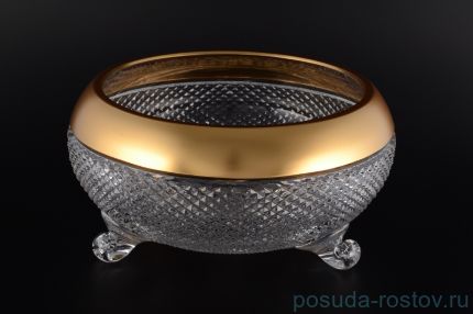 Ваза для конфет 25 см на 3-х ножках &quot;S.Crystal /Фелиция /золото&quot; / 093087