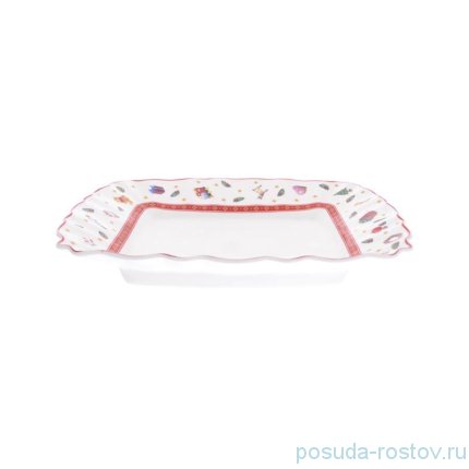 Блюдо 22 см квадратное &quot;Christmas world /Toys red&quot; / 273727