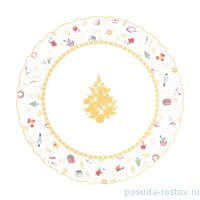 Блюдо 30 см круглое &quot;Christmas world /Toys yellow&quot; / 273740