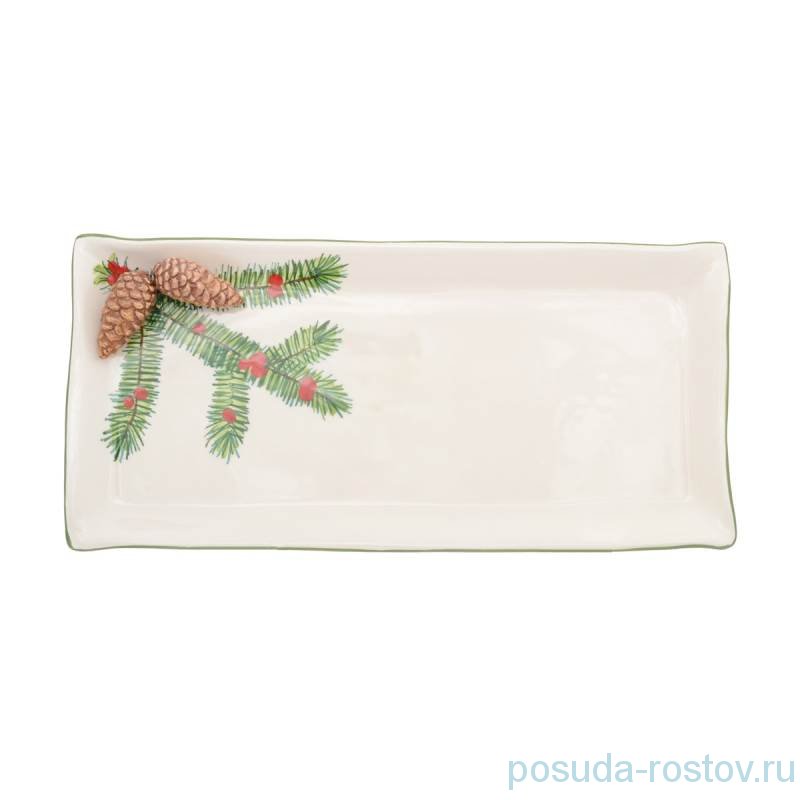 Блюдо 35 х 16 см прямоугольное "christmas world /pinecone" / 270978