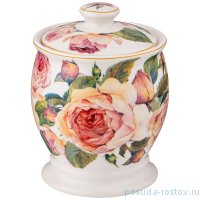 Банка для сыпучих продуктов 14 см белая &quot;Винтаж /Розы&quot; / 233553