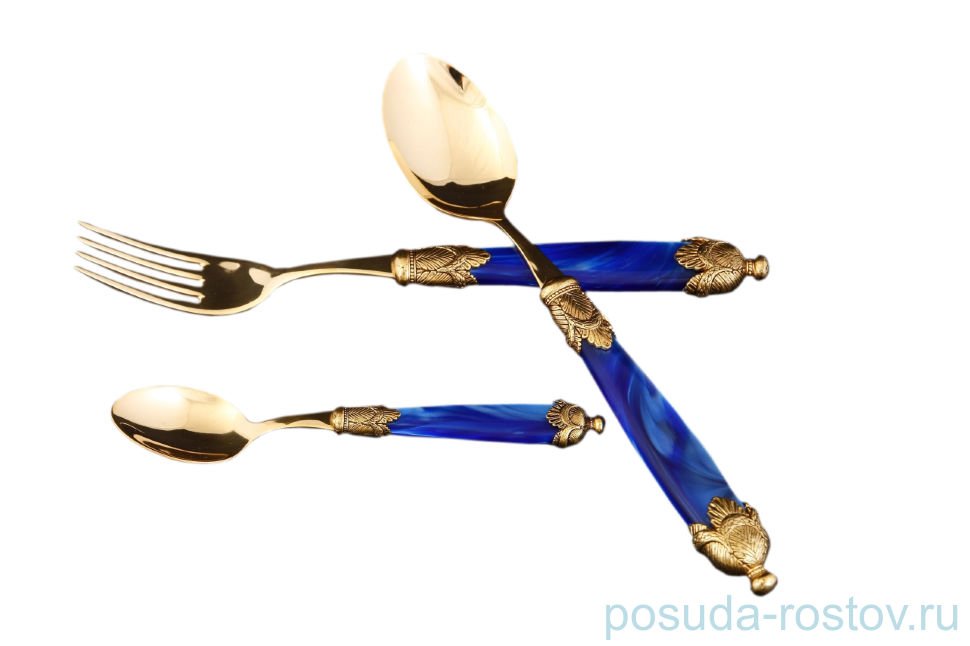 Столовые приборы 18 предметов "Siena Antique Gold /Blue Gold" / 114544
