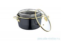 Кастрюля 22 см эмалированная 3 л черная &quot;ENAMEL COOKWARES&quot; / 295935