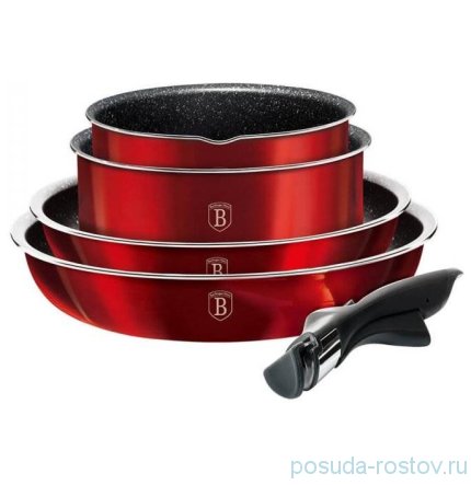 Набор посуды 9 предметов &quot;Burgundy Metallic Line&quot; / 280642