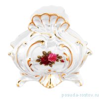 Салфетница 11 см &quot;Корона /Аляска /Роза перламутр&quot; / 182901