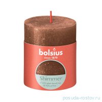 Свеча Рустик 8 х 6,8 см &quot;Shimmer /Медь /Bolsius&quot; (время горения 35 ч) / 278271