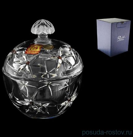 Шкатулка с крышкой 9,2 см хрусталь &quot;Гранатовая звезда&quot; / 125960