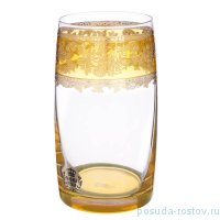 Стаканы для воды 250 мл 6 шт &quot;Идеал /Золотой узор 801 /Янтарные&quot; / 246233