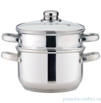 Кастрюля-пароварка 18 см 2-х ярусная 3 предмета 2,5 л &quot;agness&quot; / 196146