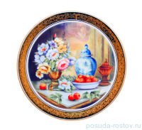 Тарелка настенная 33 см &quot;Цветы /1521&quot; / 002177