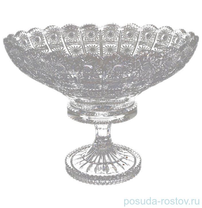 Ваза для фруктов 35 см н/н "S.Crystal /Хрусталь резной" / 064152