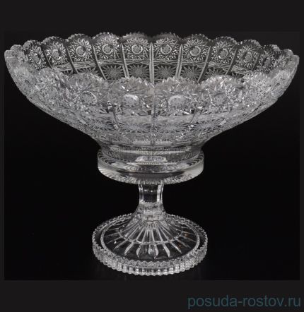Ваза для фруктов 35 см н/н &quot;S.Crystal /Хрусталь резной&quot; / 064152