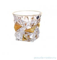 Стаканы для виски 350 мл 6 шт &quot;Glacier /С золотом&quot; хрусталь Йиглава / 072041