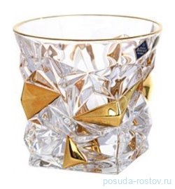 Стаканы для виски 350 мл 6 шт &quot;Glacier /С золотом&quot; хрусталь Йиглава / 072041