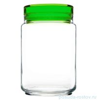 Банка для сыпучих продуктов 1 л с зеленой крышкой &quot;Колорлишес&quot; / 161793