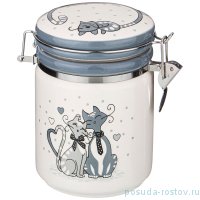 Банка для сыпучих продуктов 14 х 10,5 х 15 см с зажимом 650 мл &quot;Ля мур /Agness&quot; / 230251