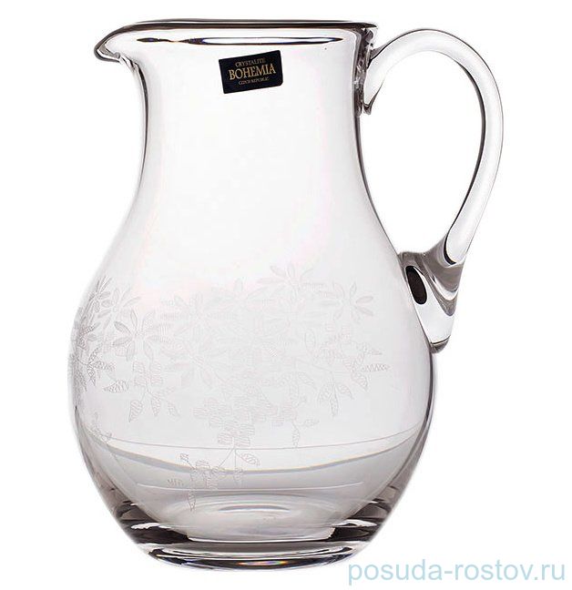 Кувшин для воды 1,5 л "Цветочная россыпь /Отводка платина" / 067999