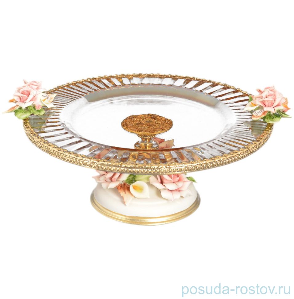 Тортница 27 см н/н "Rosaperla /Цветок" / 110344