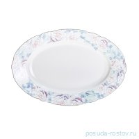Блюдо 32 см овальное &quot;Роза /Голубая роза /платина&quot; / 232338