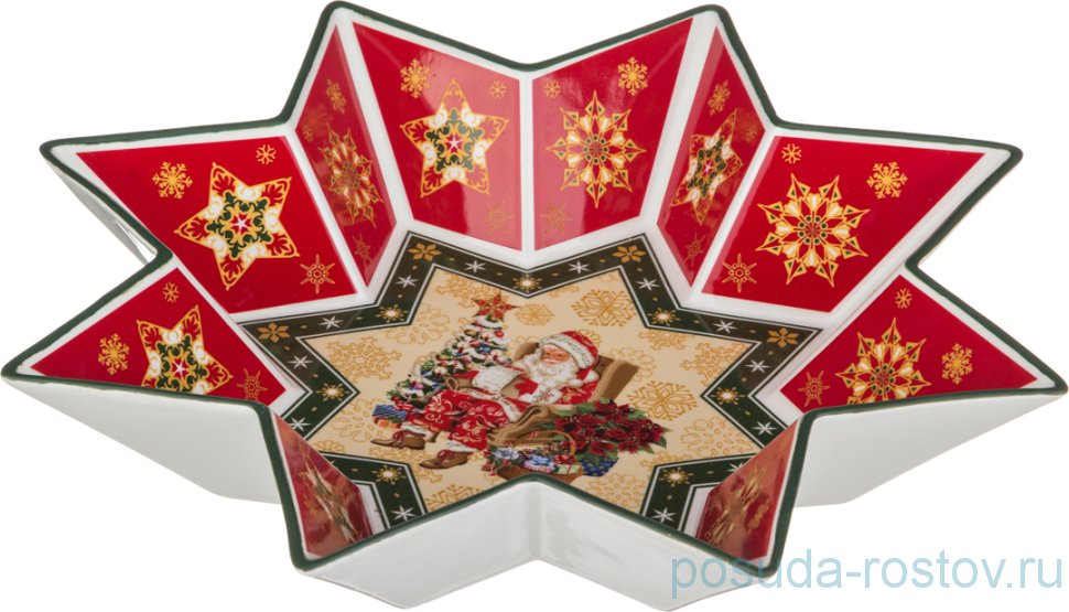 Салатник 32 см звезда "christmas collection /санта-клаус" / 192314