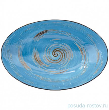Салатник 30 x 19,5 x 7 см овальный голубой &quot;Spiral&quot; / 261678