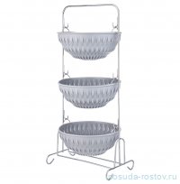 Корзина для овощей 3-х ярусная серая &quot;Limon&quot; / 329976