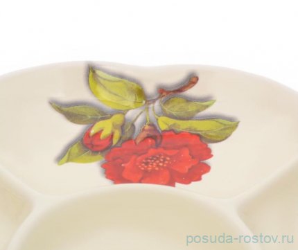 Менажница 25 см 5-ти секционная &quot;Artigianato ceramico /Гранат&quot; / 233001