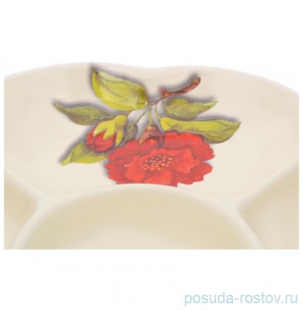 Менажница 25 см 5-ти секционная &quot;Artigianato ceramico /Гранат&quot; / 233001