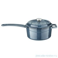 Ковш 16 см с металлической ручкой и крышкой 1,35 л &quot;Lava /Majolica Sable Grey&quot; / 221032