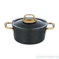Кастрюля 20 х 10 см с крышкой 2,6 л &quot;Agness /Премиум /Чёрное золото&quot;  / 203297