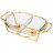 Мармит 2 отсека 2,45 л прямоугольныйй gold Agness / 336646
