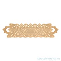 Поднос 35 х 20 см прямоугольный с ручками золотой &quot;Liva&quot;  / 287699
